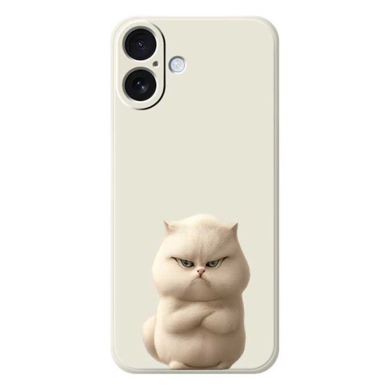 Cover Til iPhone 17 Flydende Silikone Angry Cat