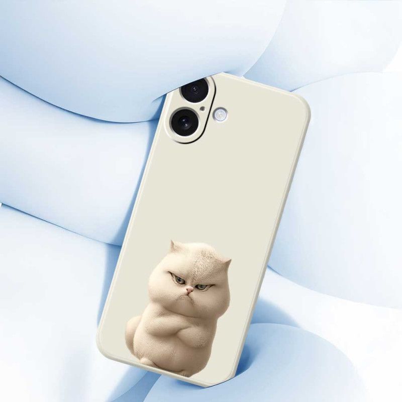 Cover Til iPhone 17 Flydende Silikone Angry Cat