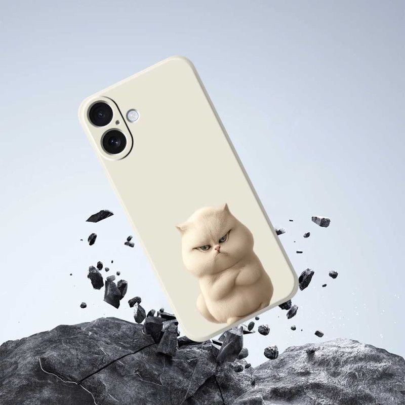 Cover Til iPhone 17 Flydende Silikone Angry Cat