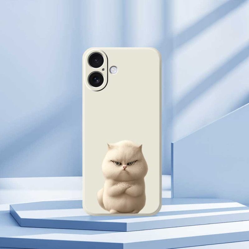Cover Til iPhone 17 Flydende Silikone Angry Cat
