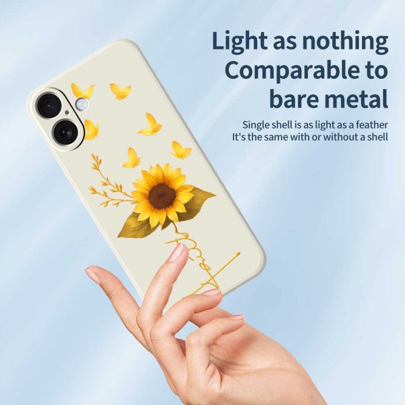 Cover Til iPhone 17 Flydende Silikone Solsikke