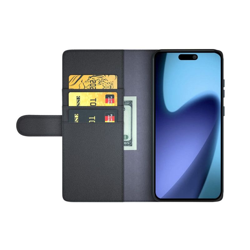 Læder Cover iPhone 17 Ægte Læderpung