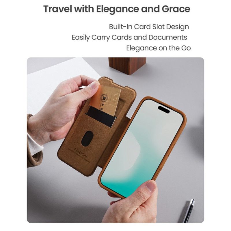 Læder Cover iPhone 17 Qin Pro-serien Nillkin