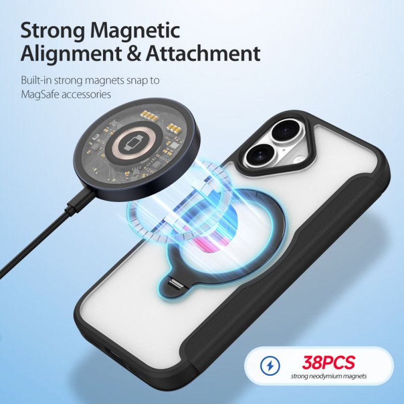 Læder Cover iPhone 17 Telefon Etui Magsafe Skin X Pro-serien Med Dux Ducis-stativ