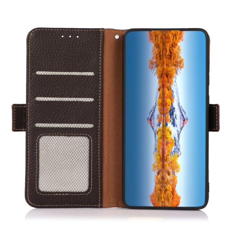 Læder Cover Huawei Nova 9 Pro / Honor 50 Pro Telefon Etui Litchi Læder Rfid Khazneh