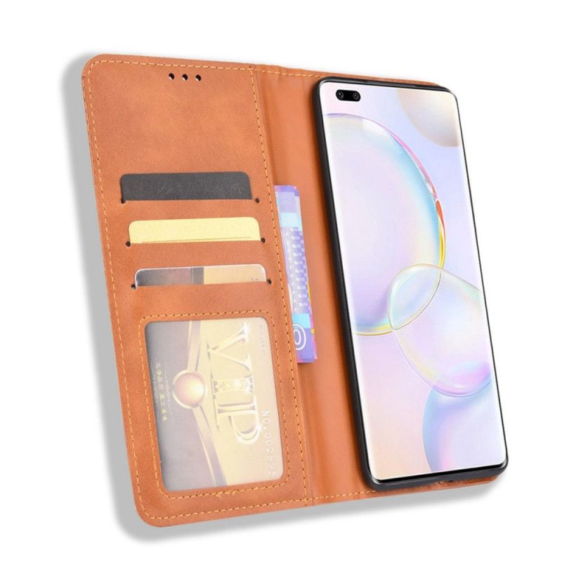Læder Cover Huawei Nova 9 Pro / Honor 50 Pro Telefon Etui Stiliseret Vintage Lædereffekt