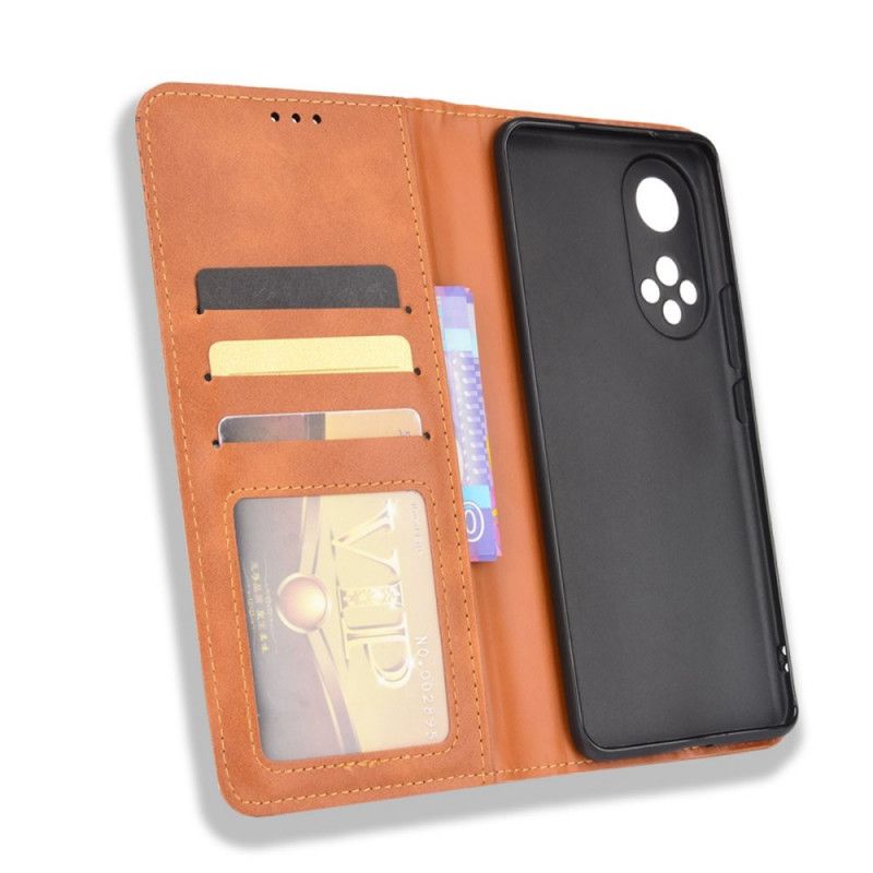 Læder Cover Huawei Nova 9 Pro / Honor 50 Pro Telefon Etui Stiliseret Vintage Lædereffekt
