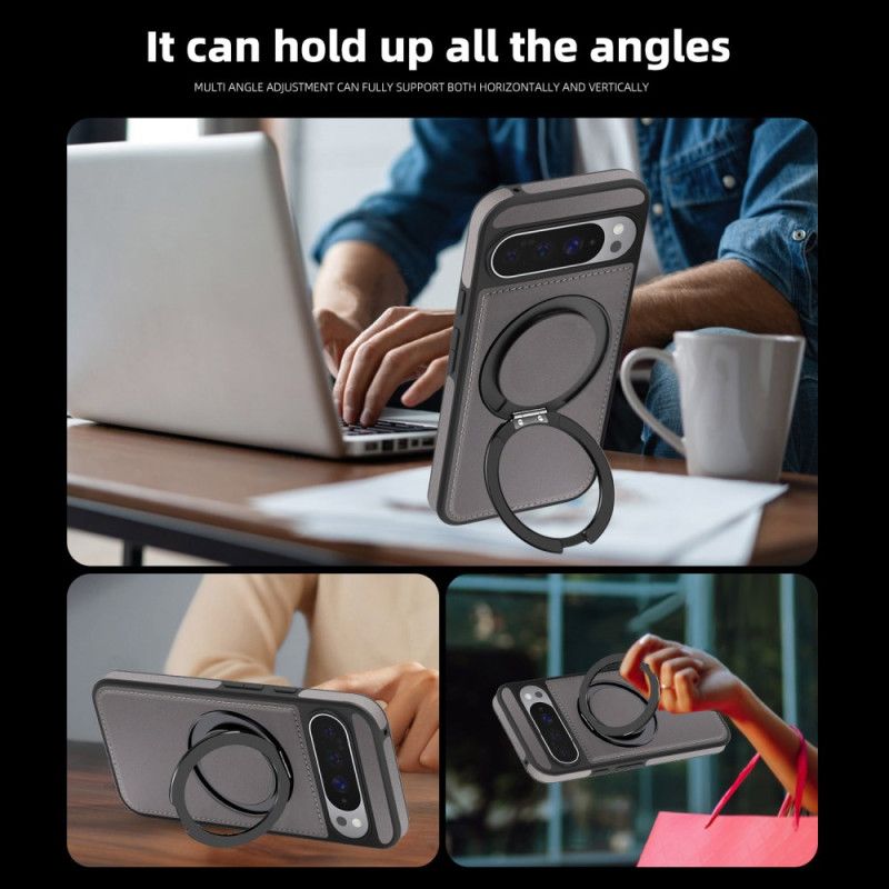 Cover Til Google Pixel 10 Pro Xl Magsafe-kompatibel Ringholder I Ruskindseffekt