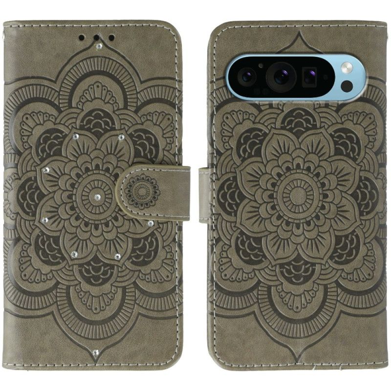 Flip Cover Google Pixel 10 Pro Xl Mandala Med Rhinsten