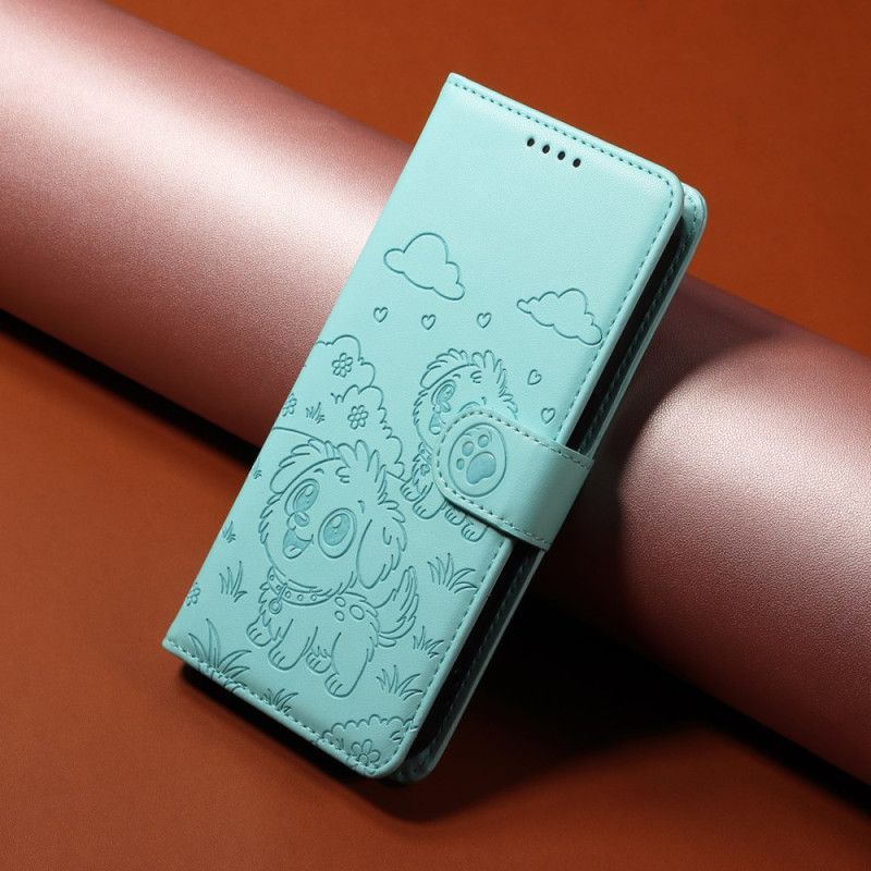 Flip Cover Google Pixel 10 Pro Xl Rfid-blokering Og Hundemønster