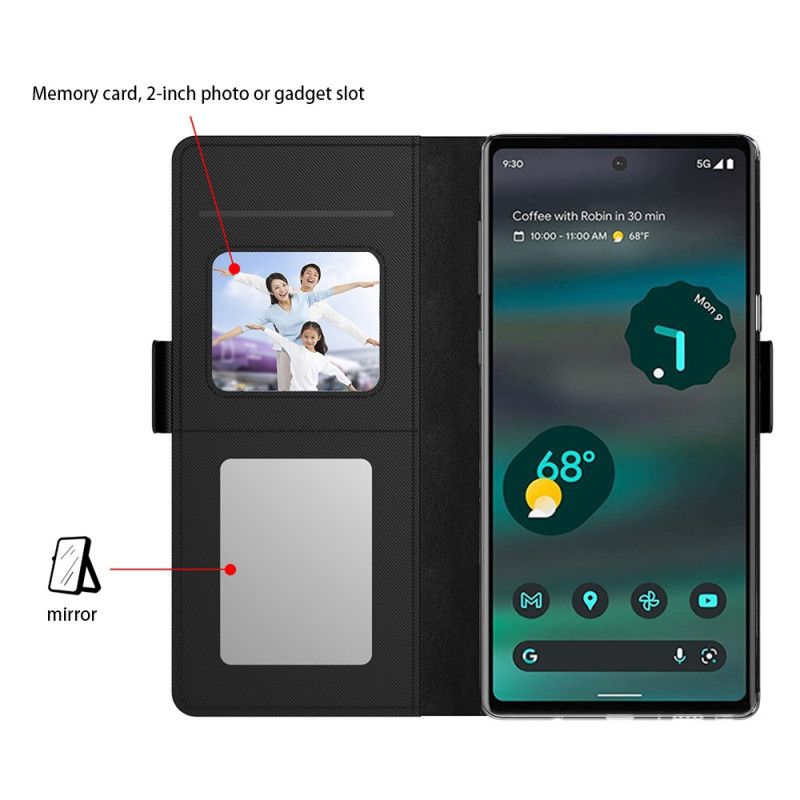 Flip Cover Google Pixel 10 Pro Xl Spejl Og Aftagelig Kortholder