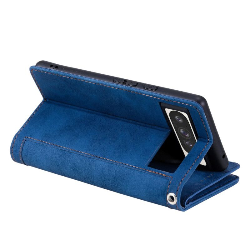 Læder Cover Google Pixel 10 Pro Xl 9 Kortholdere Og Lynlåspung