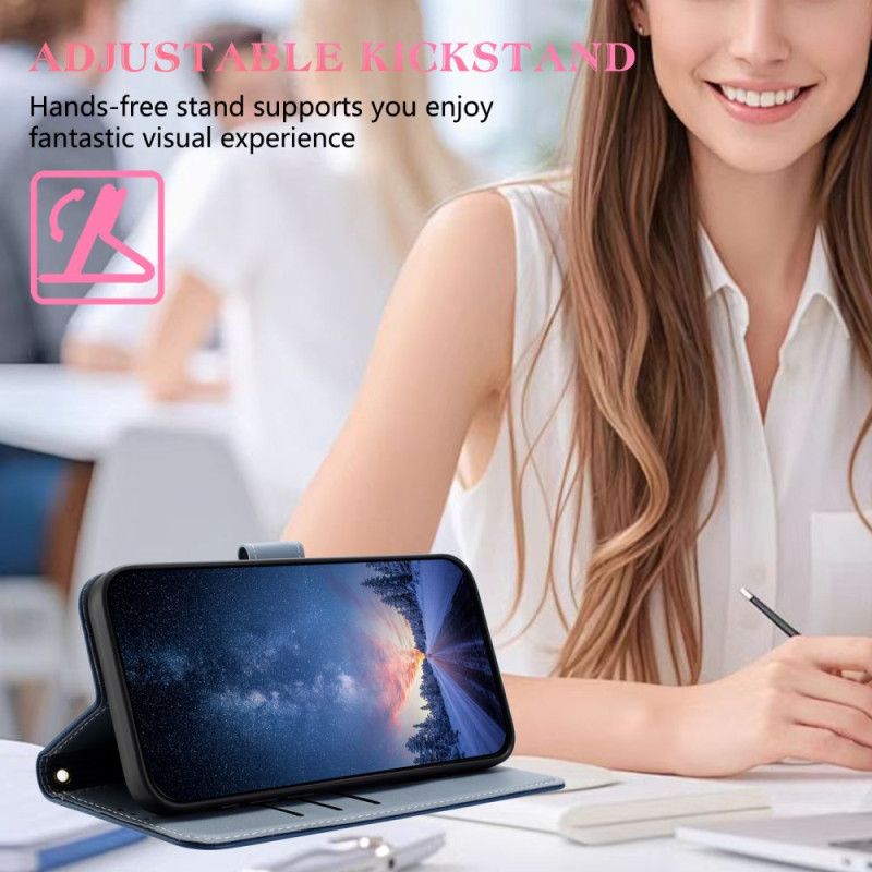 Læder Cover Google Pixel 10 Pro Xl Telefon Etui Butterfly Med Snor