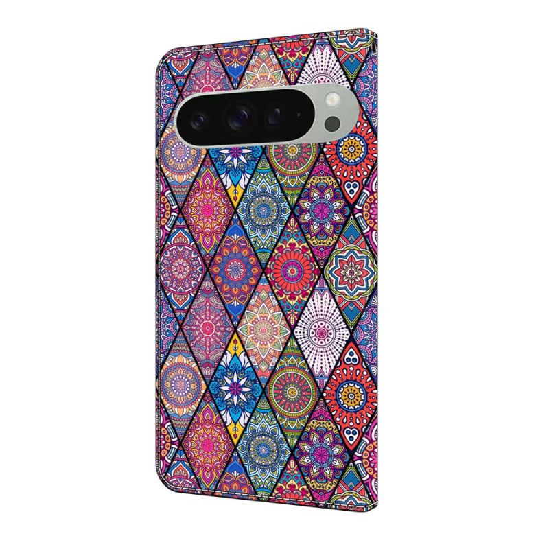 Læder Cover Google Pixel 10 Pro Xl Telefon Etui Patchwork