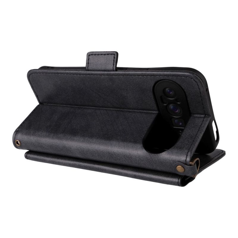 Læder Cover Google Pixel 10 Pro Xl Vintage Med Skulderrem