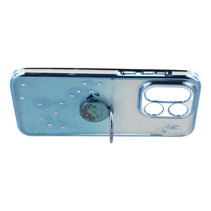 Cover Oneplus 15 Ringholder Og Glitterblomstermønster