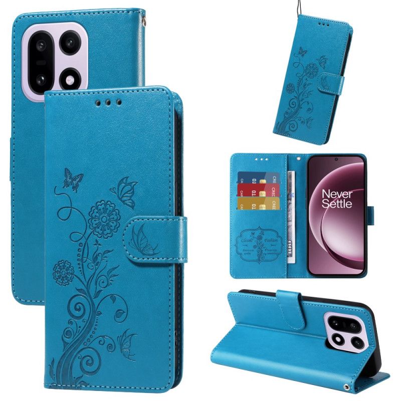 Flip Cover Oneplus 15 Blomstersommerfugl