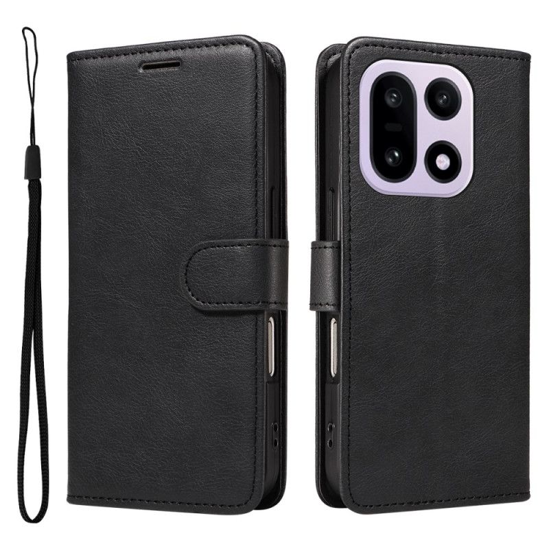 Flip Cover Oneplus 15 Ensfarvet Kunstlæder