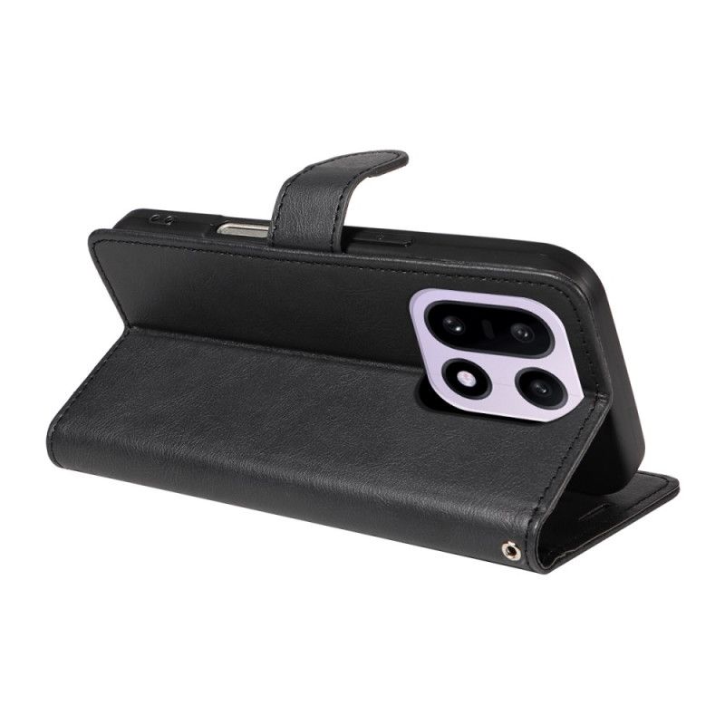 Flip Cover Oneplus 15 Ensfarvet Kunstlæder