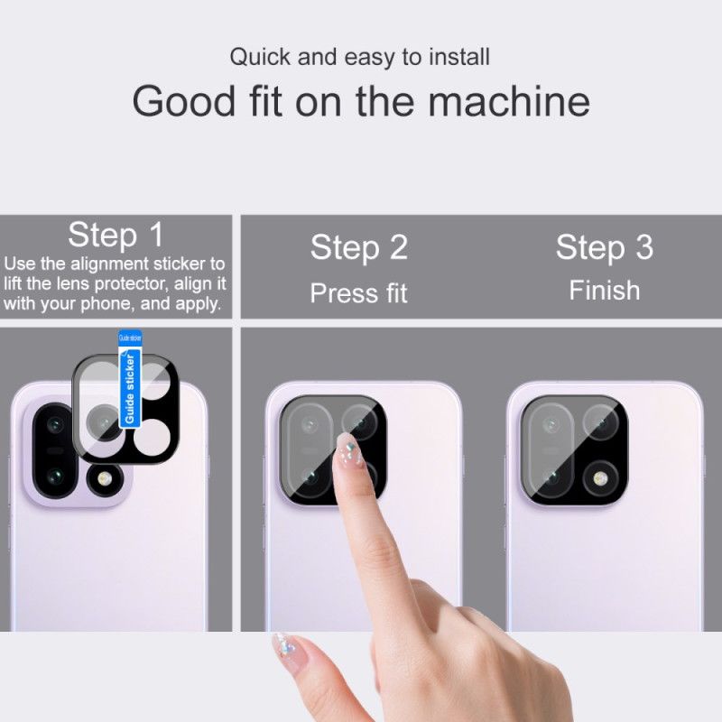 Hærdet Glaslinsebeskytter Til Oneplus 15 (sort Version) Imak