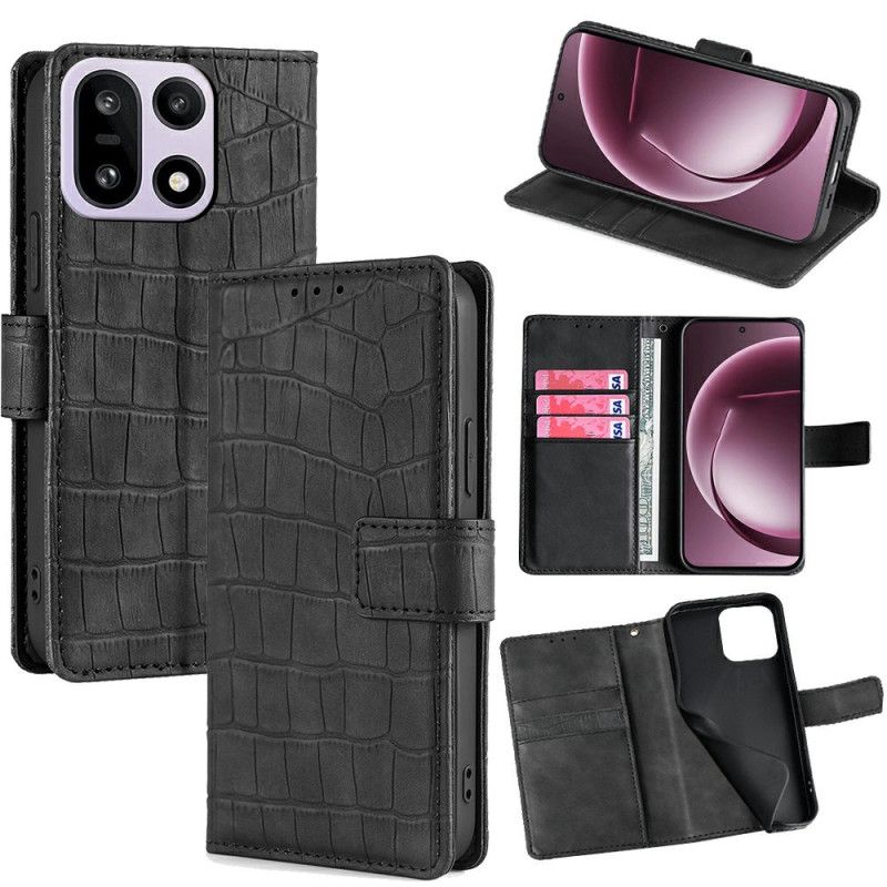 Læder Cover Oneplus 15 Krokodilletekstur