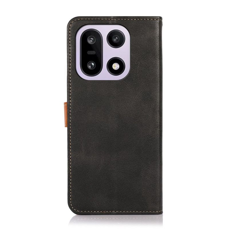 Læder Cover Oneplus 15 Telefon Etui Khazneh Guldlås