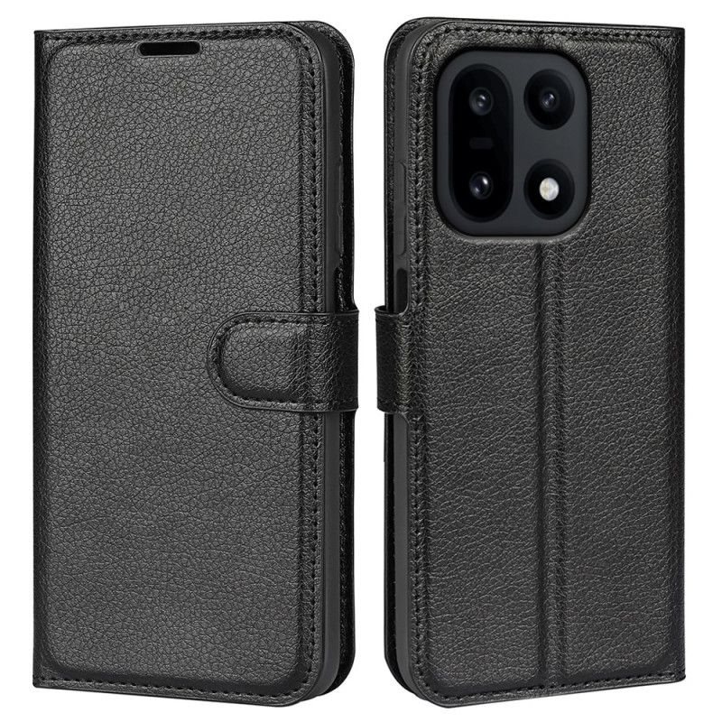 Læder Cover Oneplus 15 Telefon Etui Litchi-kunstlæder