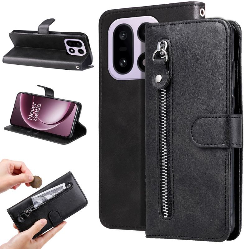 Læder Cover Oneplus 15 Telefon Etui Lynlåslomme
