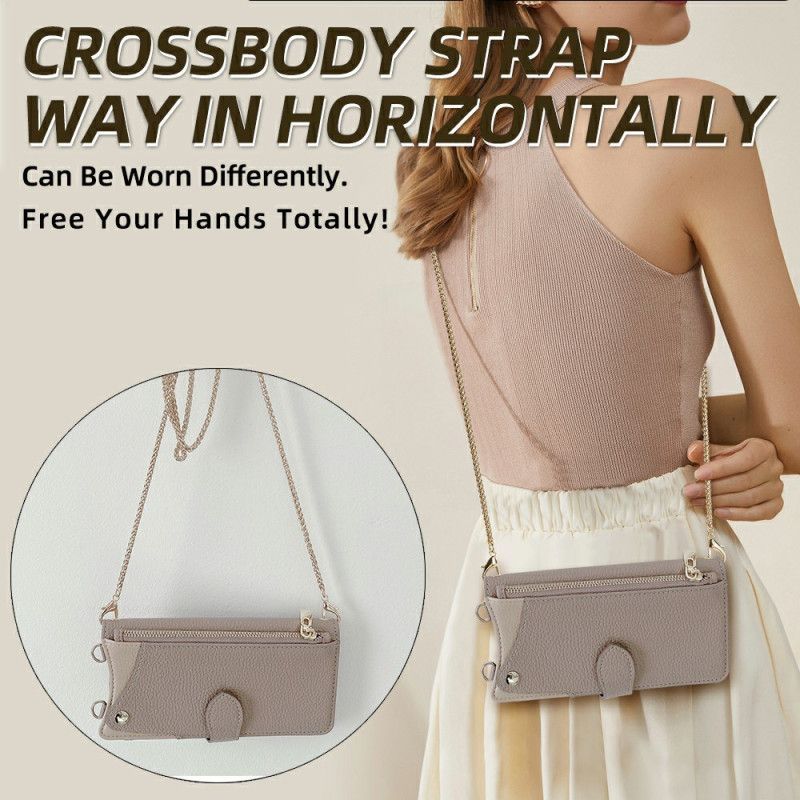 Læder Cover Oneplus 15 Telefon Etui Pung Med Kæde Og Skulderrem