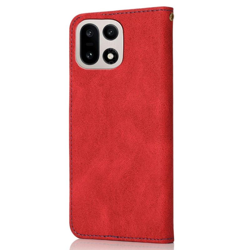 Læder Cover Oneplus 15 Telefon Etui Tofarvet Design