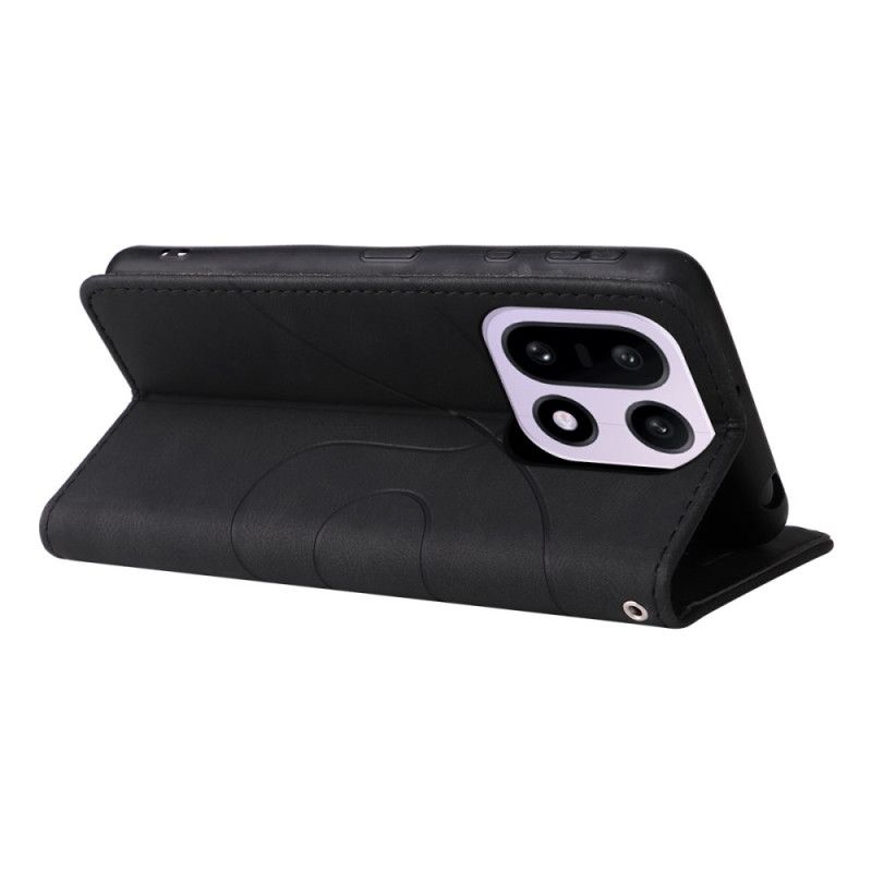 Læder Cover Oneplus 15 Telefon Etui Tofarvet Krusning