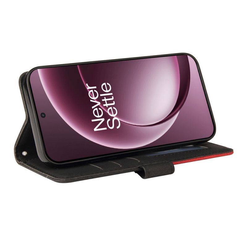 Læder Cover Oneplus 15 Telefon Etui Tofarvet Krusning