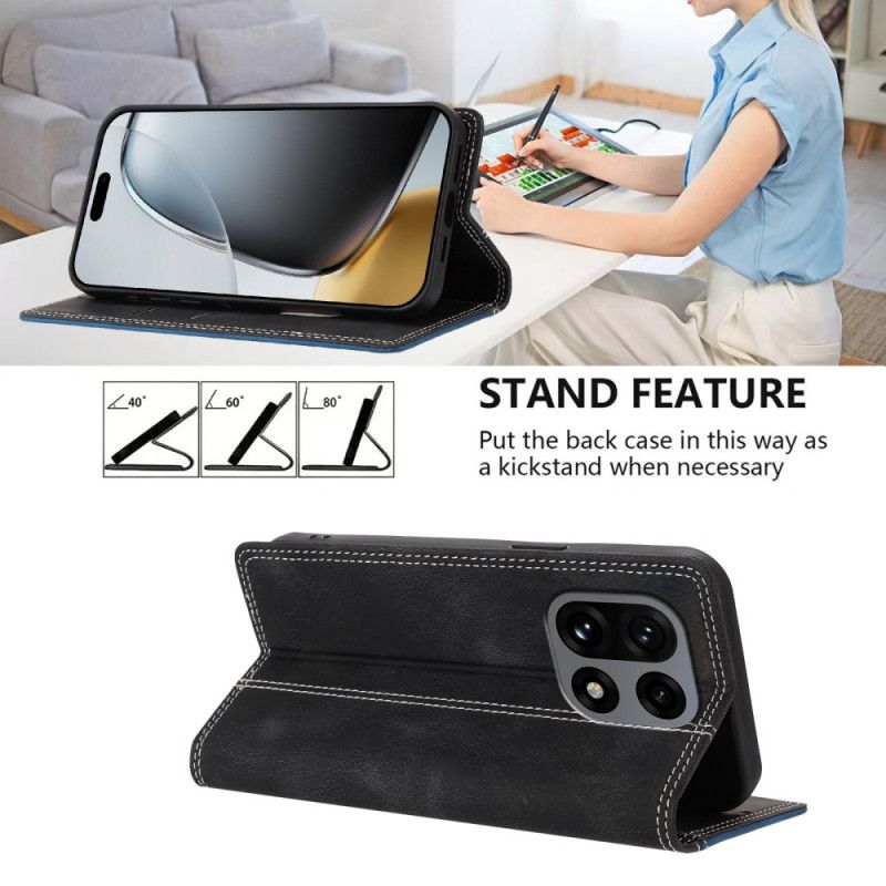 Læder Cover Oneplus 15 Telefon Etui Tofarvet Rfid-beskyttelse