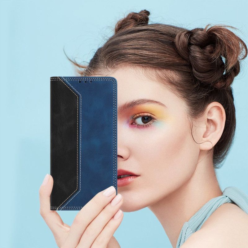 Læder Cover Oneplus 15 Telefon Etui Tofarvet Rfid-beskyttelse