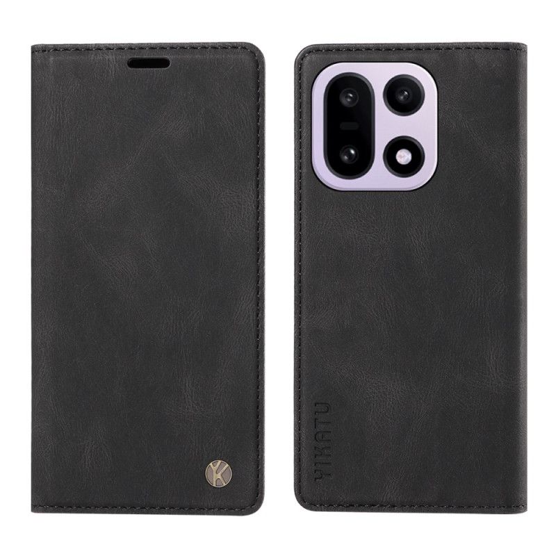 Læder Cover Oneplus 15 Telefon Etui Yikatu Ruskindseffekt