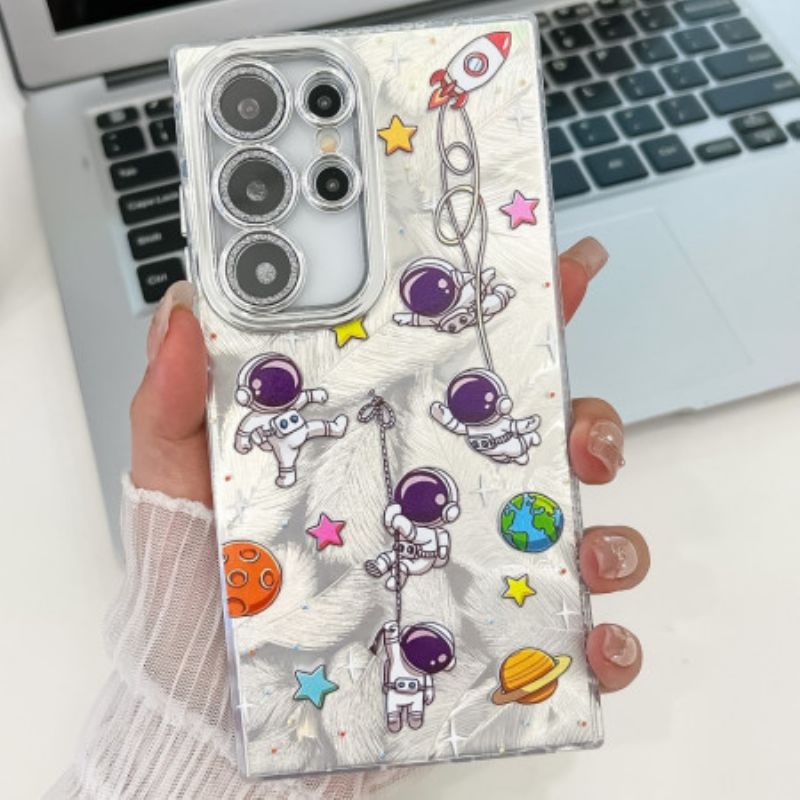 Cover Samsung Galaxy S25 Ultra 5g Astronaut Med Linsebeskytter