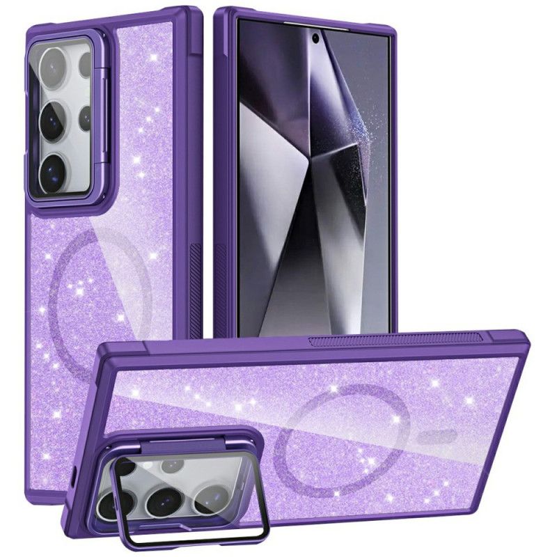 Cover Samsung Galaxy S25 Ultra 5g Glitter Med Indbygget Stativ