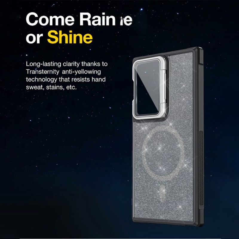 Cover Samsung Galaxy S25 Ultra 5g Glitter Med Indbygget Stativ