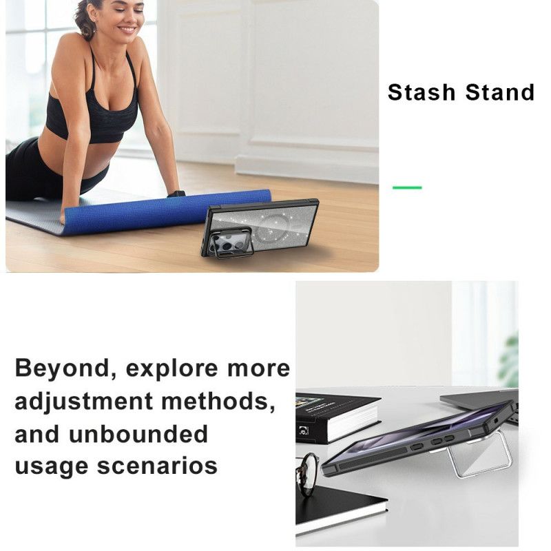 Cover Samsung Galaxy S25 Ultra 5g Glitter Med Indbygget Stativ