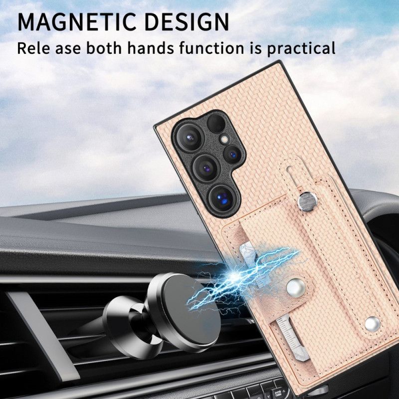 Cover Samsung Galaxy S25 Ultra 5g Kortholder Og Rem-stativ