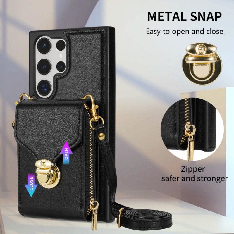 Cover Samsung Galaxy S25 Ultra 5g Lynlås- Og Skulderpung