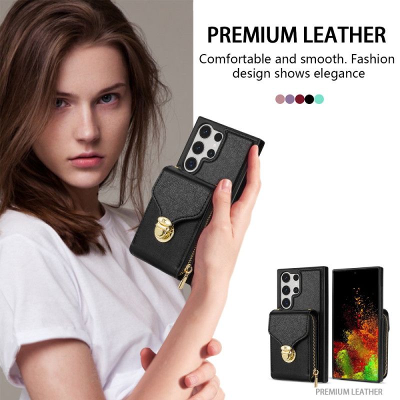 Cover Samsung Galaxy S25 Ultra 5g Lynlås- Og Skulderpung