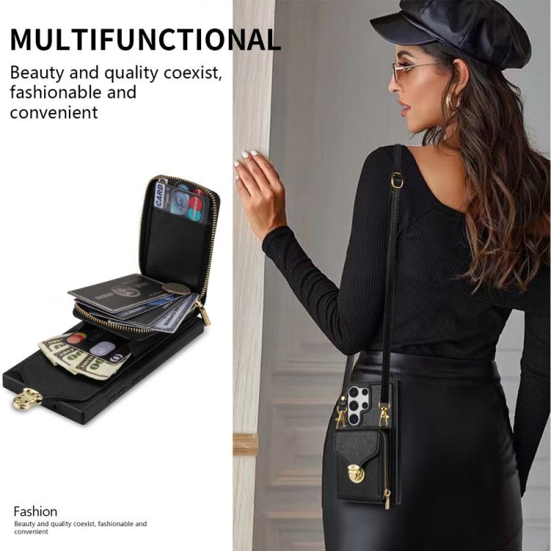 Cover Samsung Galaxy S25 Ultra 5g Lynlås- Og Skulderpung