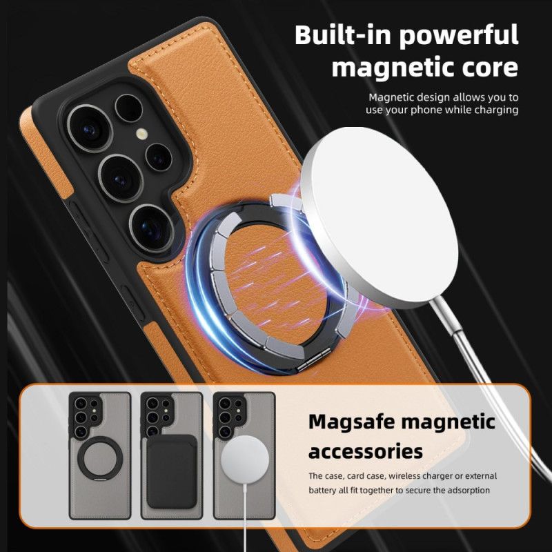 Cover Samsung Galaxy S25 Ultra 5g Magnetisk Med Roterende Stativ