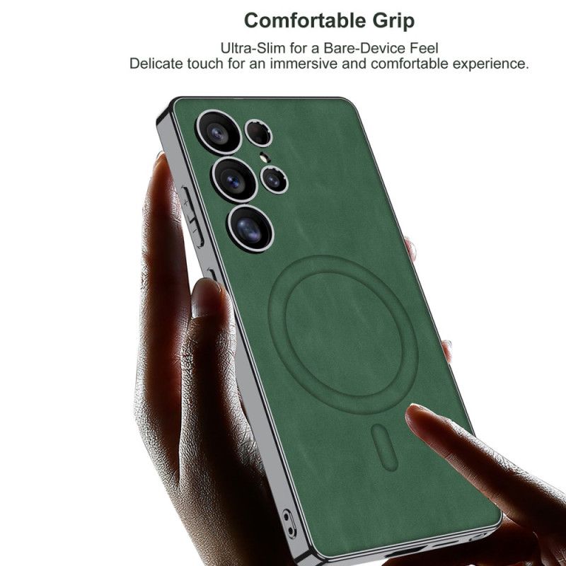 Cover Samsung Galaxy S25 Ultra 5g Mat Kunstlæder Kompatibel Med Magsafe