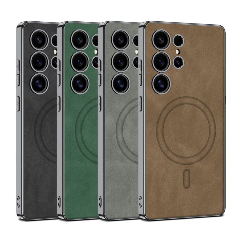 Cover Samsung Galaxy S25 Ultra 5g Mat Kunstlæder Kompatibel Med Magsafe