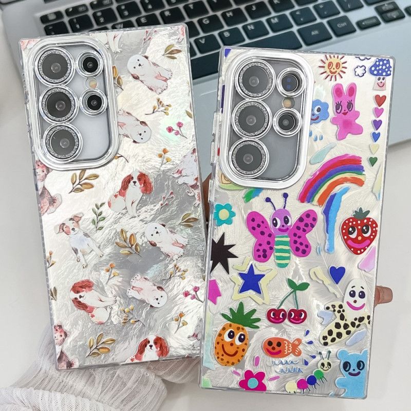 Cover Samsung Galaxy S25 Ultra 5g Sjove Dinosaurer Med Linsebeskytter