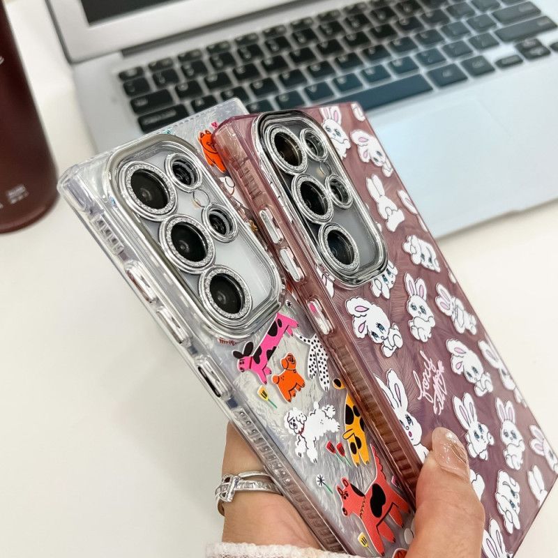 Cover Samsung Galaxy S25 Ultra 5g Sjove Dinosaurer Med Linsebeskytter