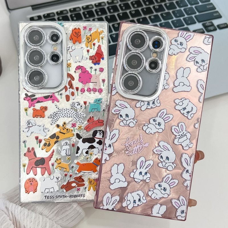 Cover Samsung Galaxy S25 Ultra 5g Sjove Kaniner Med Linsebeskytter