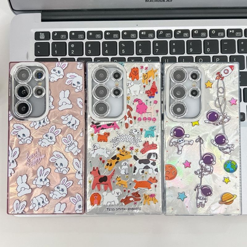 Cover Samsung Galaxy S25 Ultra 5g Sjove Kaniner Med Linsebeskytter